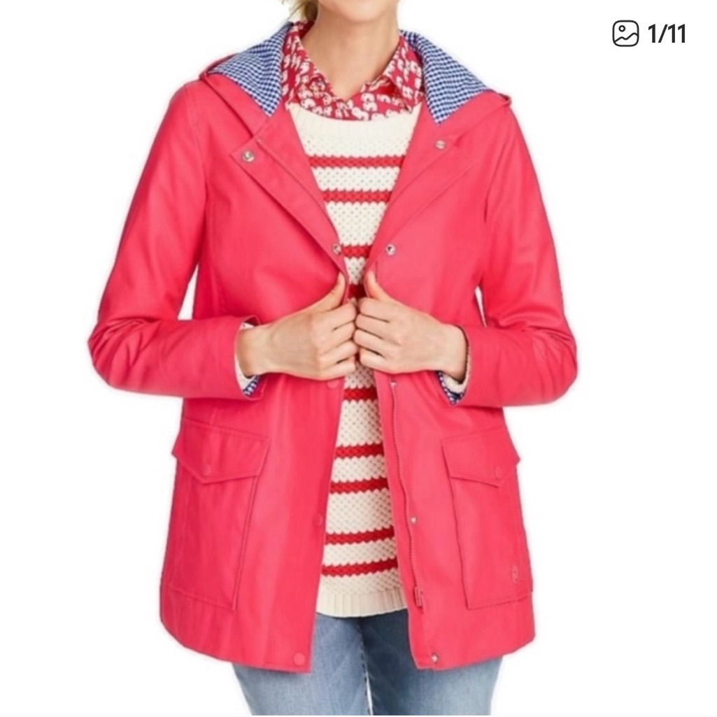 Talbots Vibrant Pink Utility Jacket